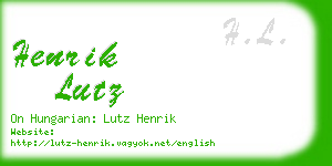 henrik lutz business card